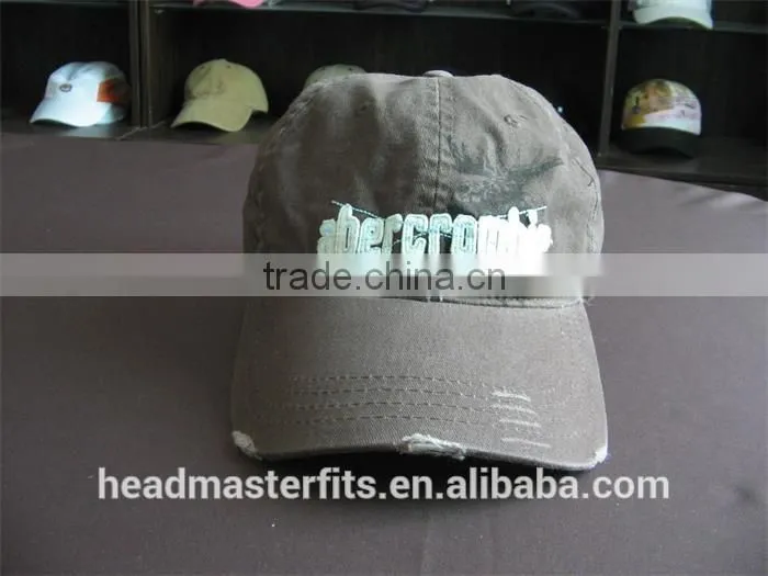 Factory Price Colors Custom Washed Cotton Baseball Cap 6 Panel Distressed Baseball Hat