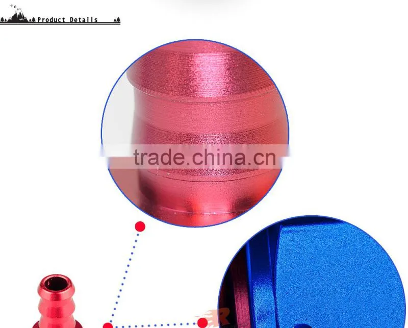 Aluminum oil cooler hose fitting Straight push on fitting hose end blue and red 10-001-10