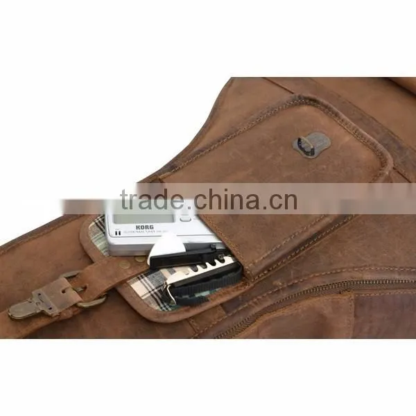China factory custom made 100% real leather guitar case holder 41 inch