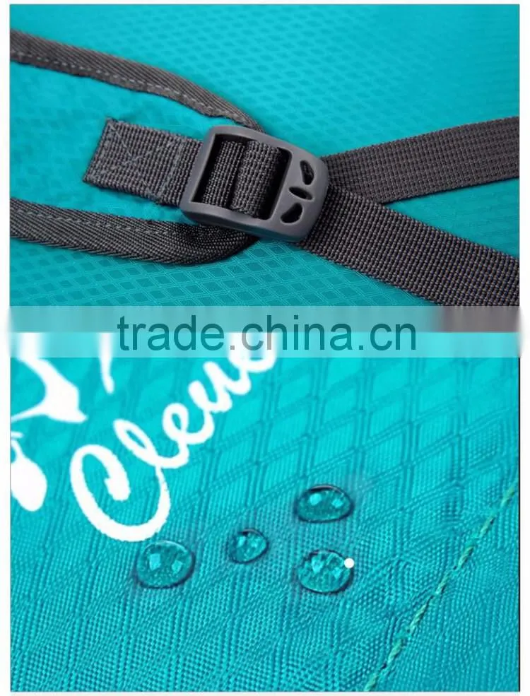 fashion waterproof nylon camping backpack can be fold shoulder bag