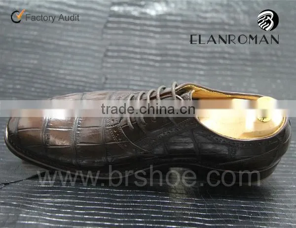 Classic handmade fashion crocodile leather shoes