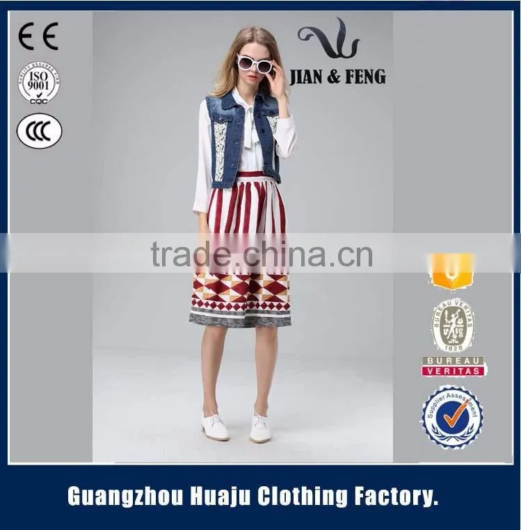 2016 New arrival sleeveless denim vest jean jacket for women