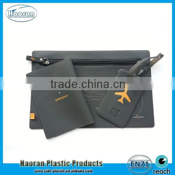 Vinyl travel document wallet for passports
