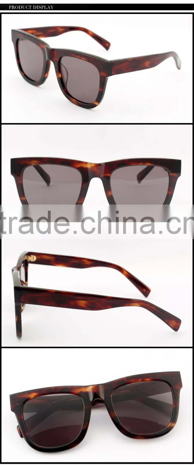 Custom top quantity UV400 mirror acetate sunglasses