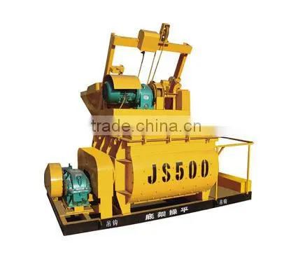 JS500-JS2000 two shaft concrete mixer