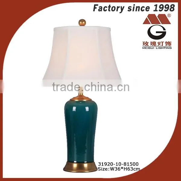 porcelain custom table lamp with brass base