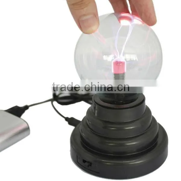 Mini USB Glass Plasma Ball Sphere Light Lamp