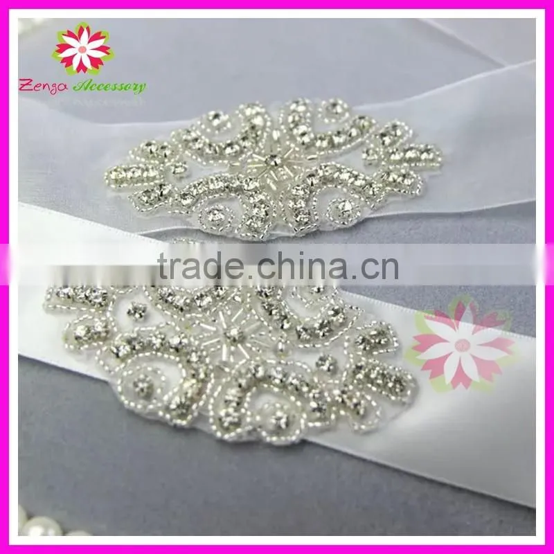 Wholesale bridal crystal embellishments rhinestone appliques for wedding dresses