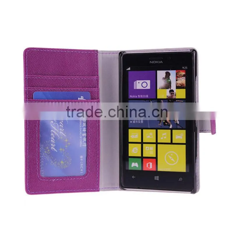 FOR NOKIA LUMIA 925 SYNTHETIC LEATHER STITCH CASE COVER WITH MAGNETIC FLAP CLOSURE