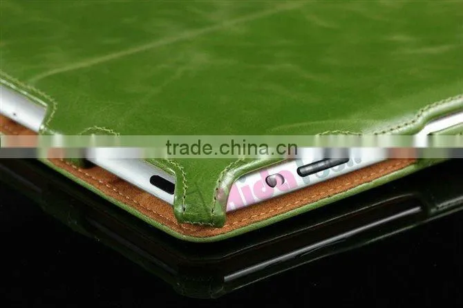 for apple ipad 3 case,Leather Case High quality with stand,leather cover case
