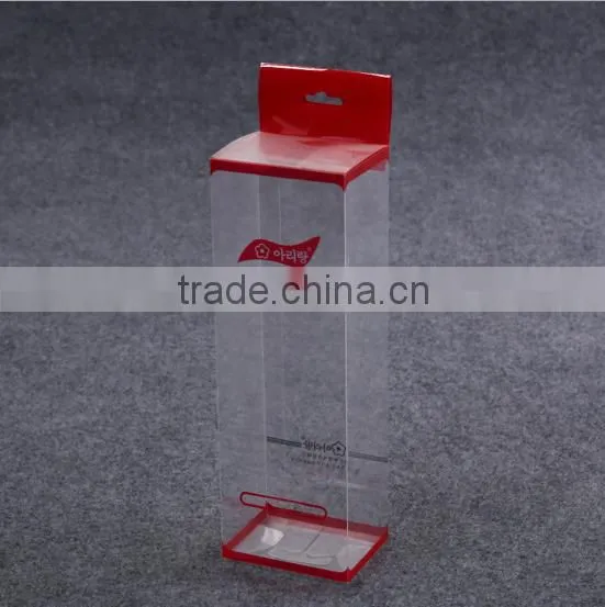 Custom logo transparent plastic gift box
