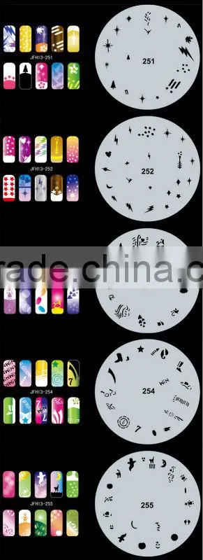 Pro Airbrush Nail Art Paint Stencil Kit, 340 Designs, Set No.13