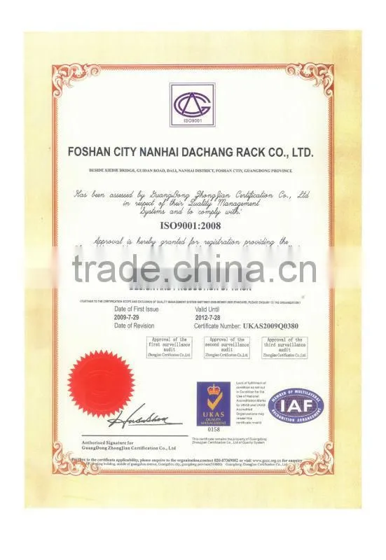 Dachang Manufacturer light duty warehouse rack with 4 levels