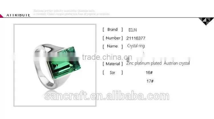 Austrian crystal two color retaining single stone finger one stone ring designs