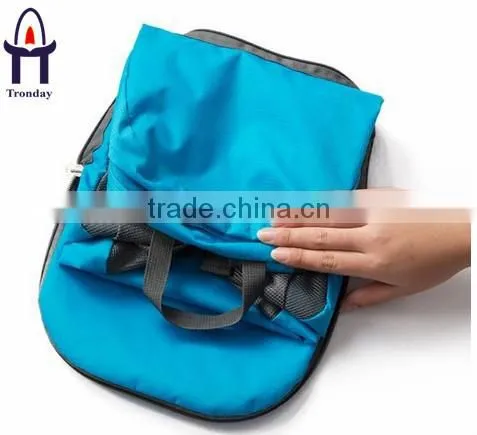 Polyester foldable backpack, multicolor waterproof outdoor shoulders backpack
