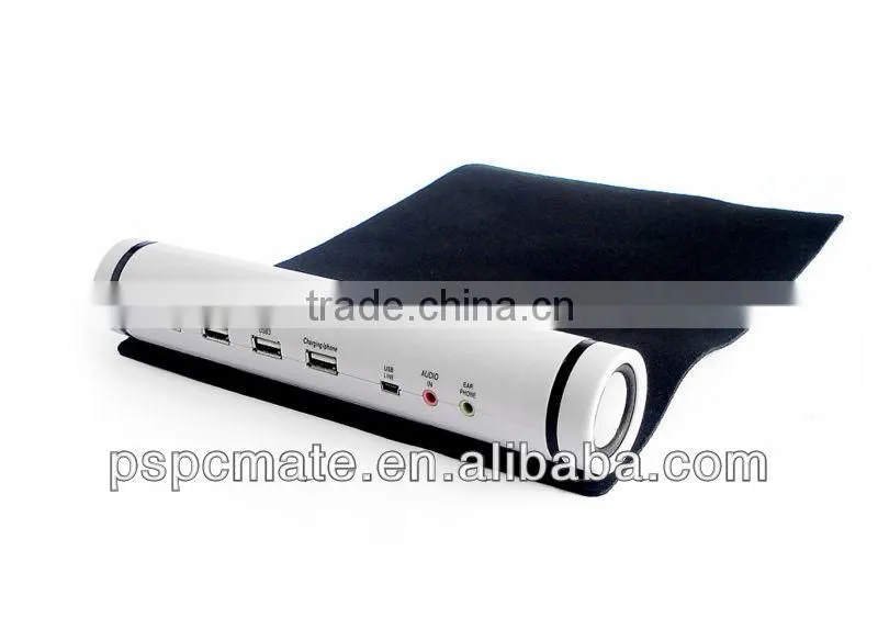 custom Led light usb hub mouse pad with 4 port hubs