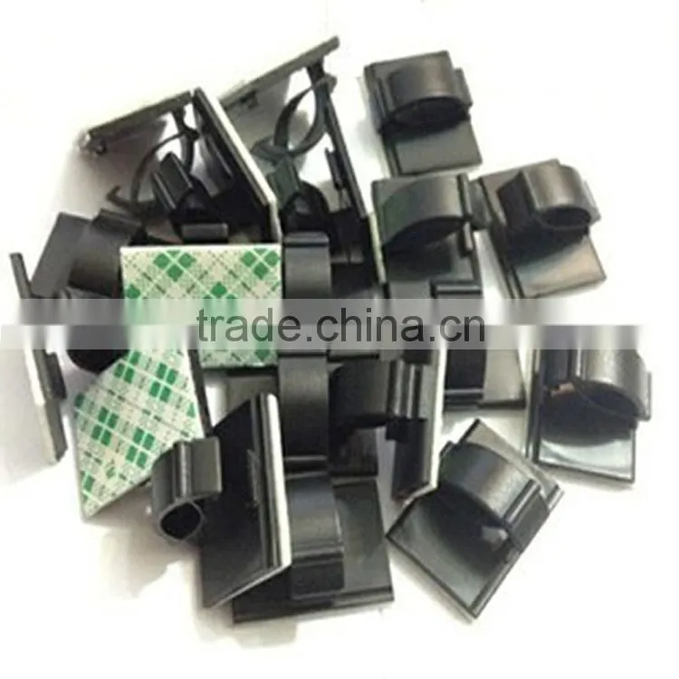 Factory Supply 3m Adhesive small plastic cable clip for finishing car charger electric wire outlet line usb cable