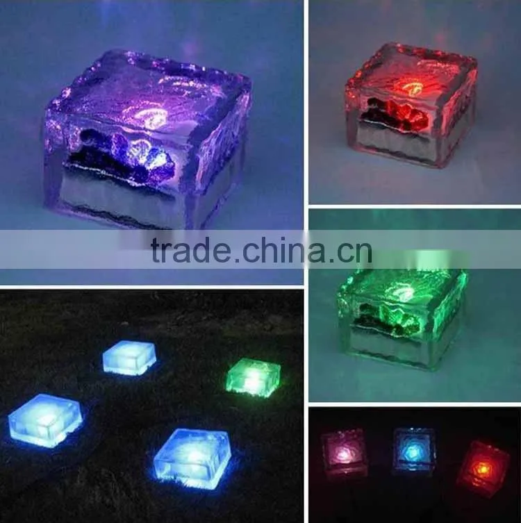 10*10*5CM 4LED brightness elegant led solar ice underground brick light