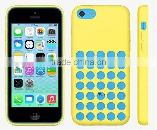 RETRO DOTS HOLE SILICONE MOBILE PHONE CASE FOR IPHONE 5C
