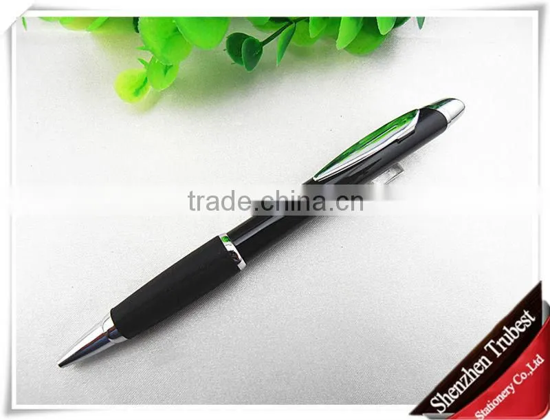 Metal ballpoint pen with Silicon rubber