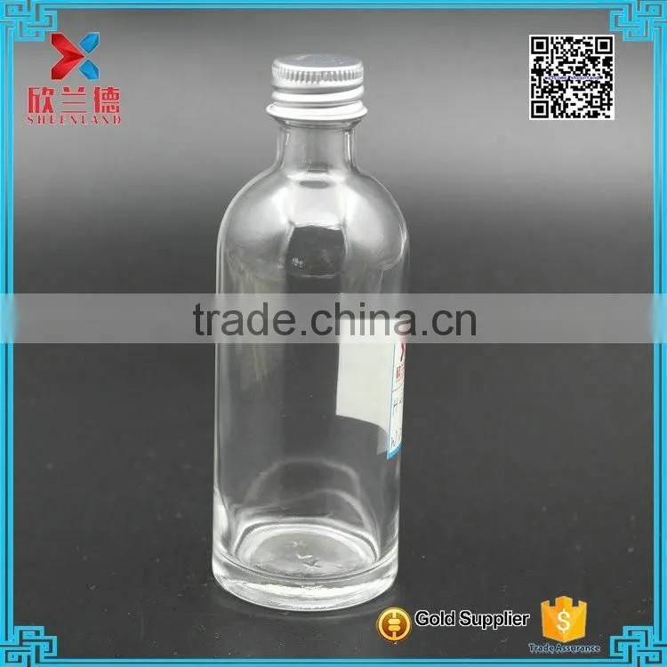 100ml clear cylinder glass empty wine bottle for sale
