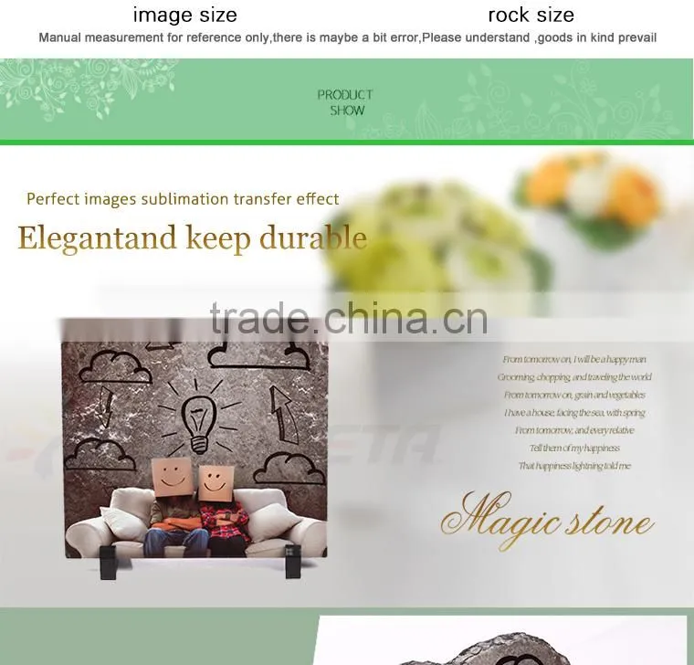 Manufacturer for Sublimation slate, rock thermal transfer printing from Sunmeta company