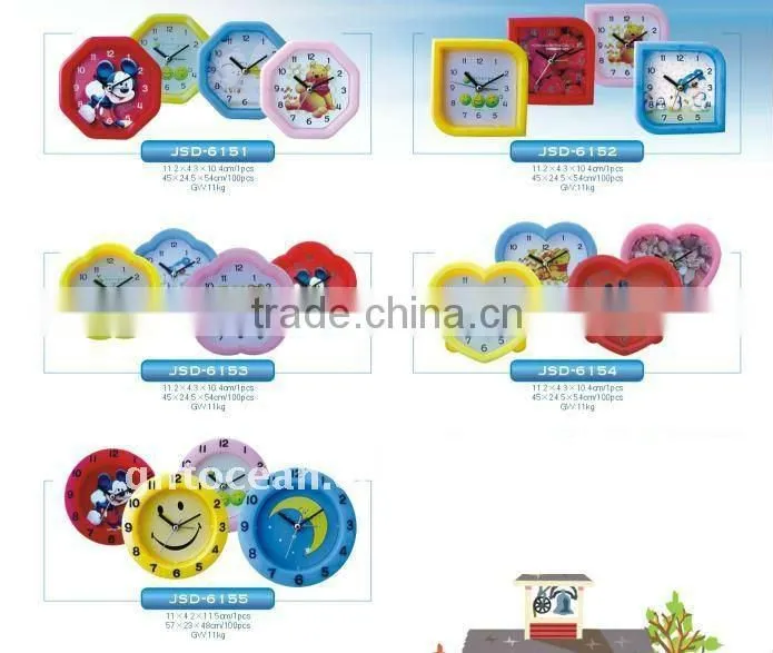 lowest price plastic clock,folding travel alarm Clock