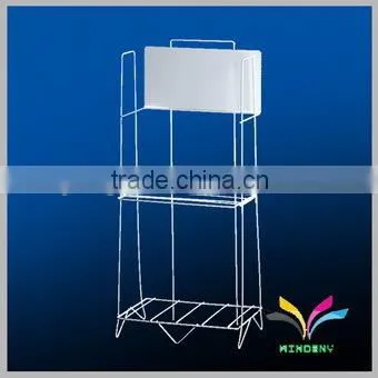 Customized metal office furniture newspaper magezine stand rack