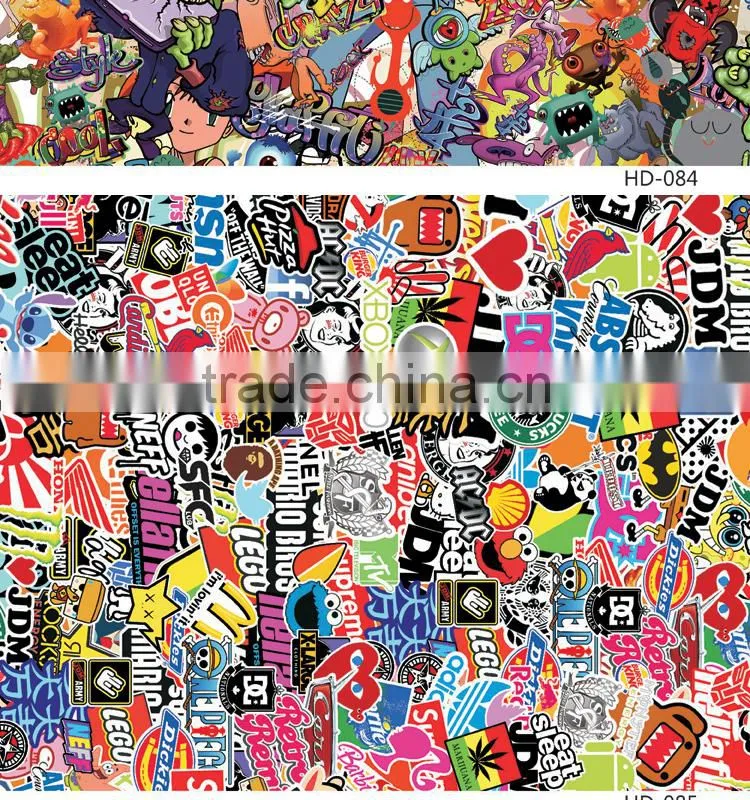 HD-083 Air Bubble Free High Definition Car Body Wrapping Film Design Bomb Sticker
