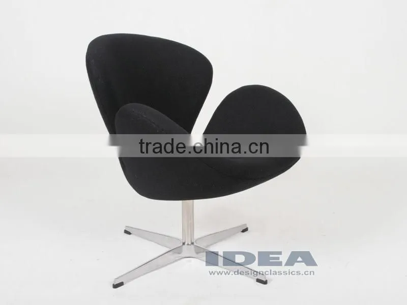 Replica Arne Jocabsen Swan Chair - Black Fabric