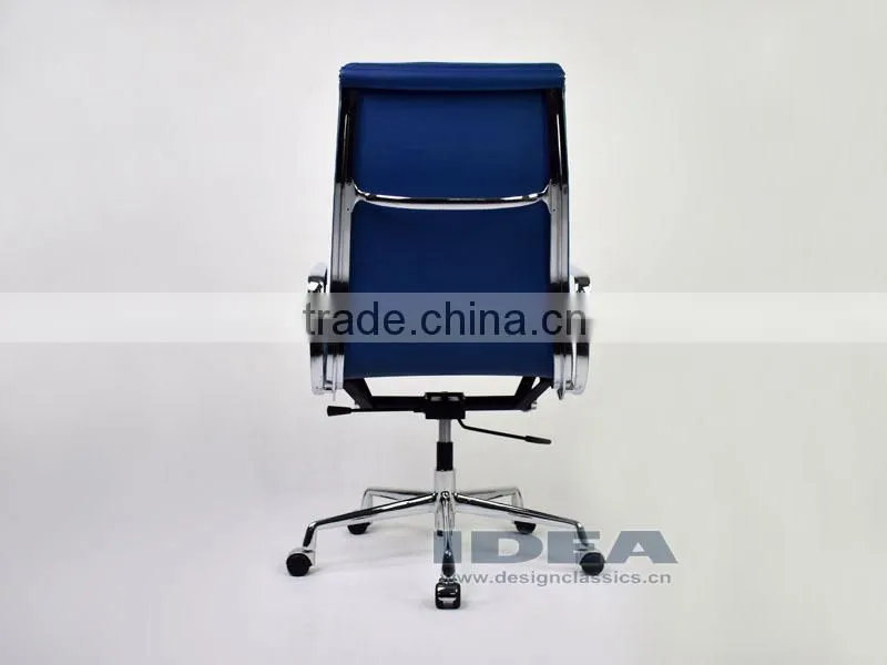 Replica EA219 Charles High Back Office Chair - Navy Blue Color Genuine Leather