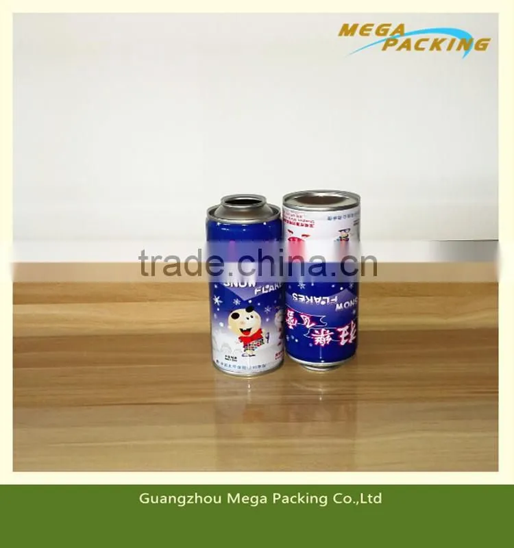 Empty Customized Logo Aerosol Snow Flake Spray Can/ tins aerosol tinplate can