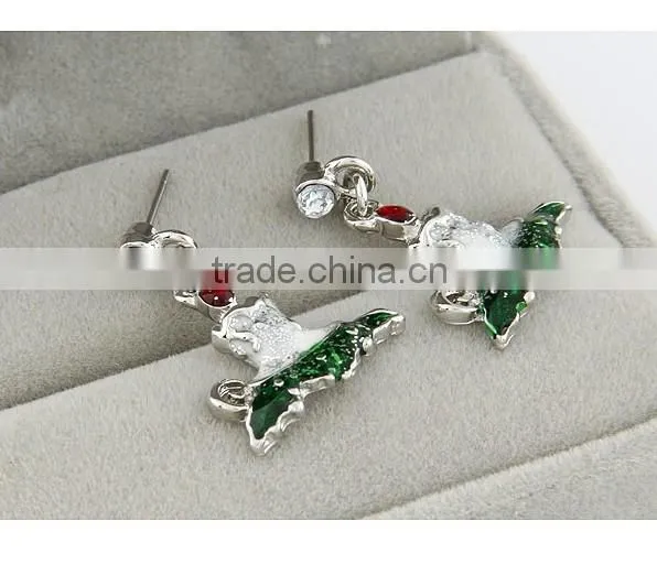 Christmas ornaments dress wholesale earring gold metal alloy 2013 new