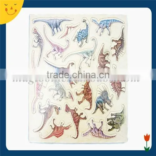custom dinosaur shape wooden magnetic puzzle
