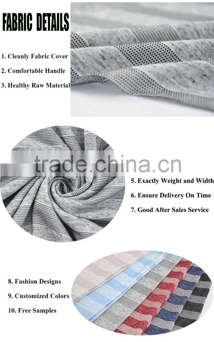 t shirt wholesale china by engineer stripe fabric and linen fabric composition