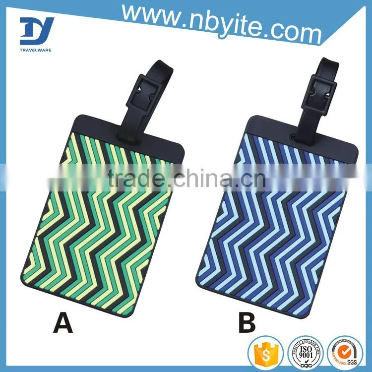 Custom id card holder Eco-environmental rubber luggage tags Fashion bag tag