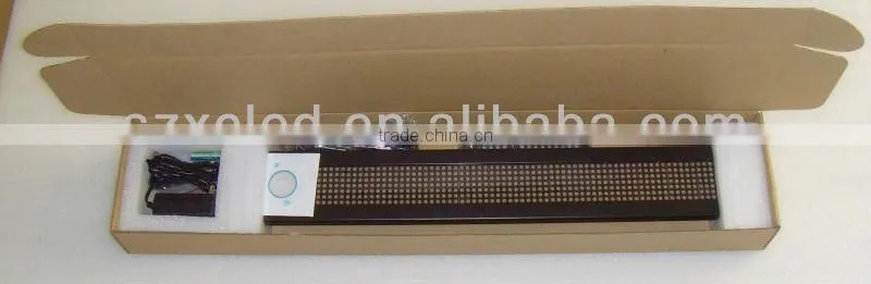 Single blue PC software and Infrared Keypad Communication semi-outdoor P7.62-7*50B dot matrix led display