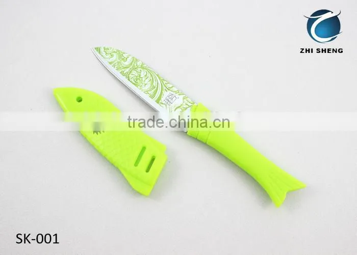 4" Imitated Ceramic paring Knife with Peeler