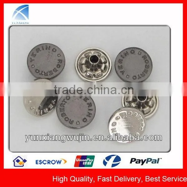YX1846 Custom Brand Fashion Gold Decorative Metal Rivets for Jeans