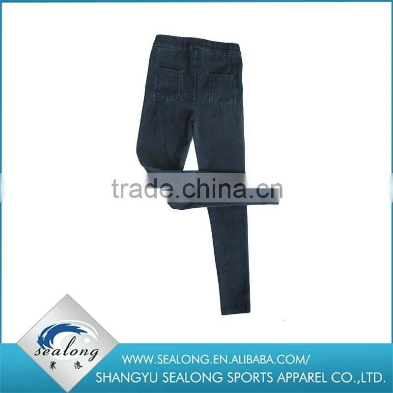 Hot Sell Body wearing Ladies Knitted Jeans Leggings