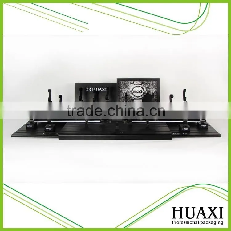 2016 Gloss Black & White Wooden Watch window display