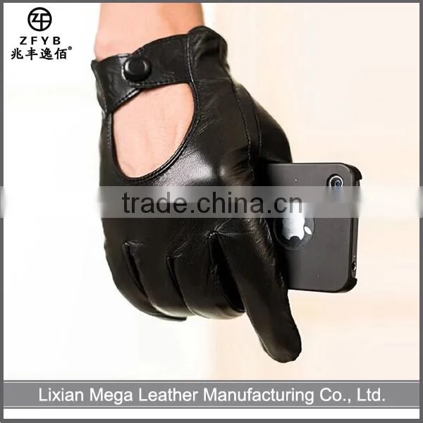 2016 new design men driving Leather Glove For Protective Hand