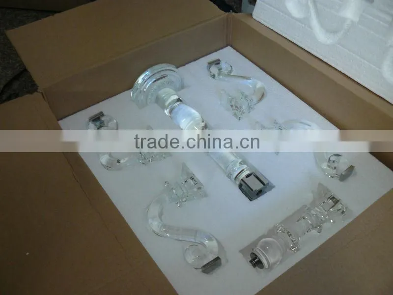 Gorgeous Crystal Doule Pillar Tall Glass Candle Holders / Crystal Candlesticks for wedding