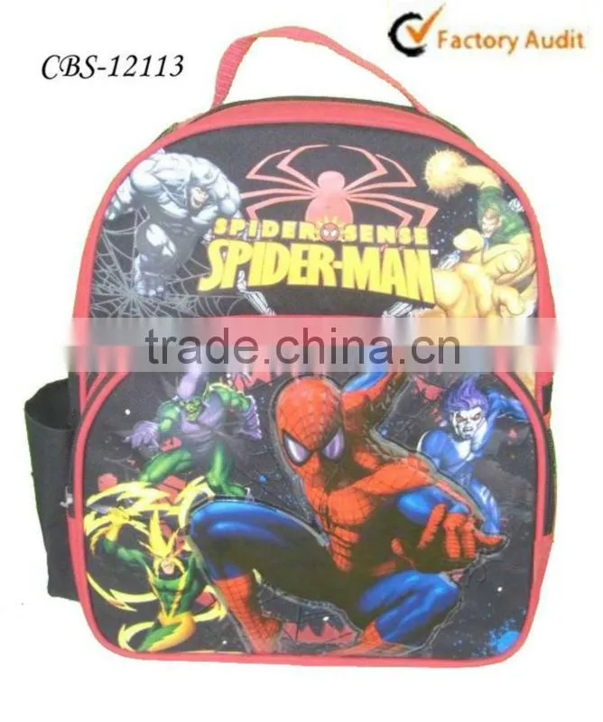 PVC printing +600D cartoon school bag