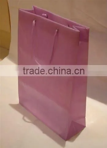 custom printed frosted shopping bag