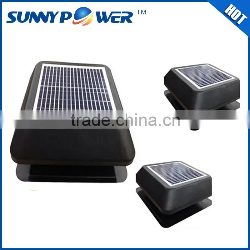 15 watt Square With battery solar fan and no power roof ventilation fan