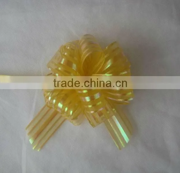 HOT SALE 16" Large Glossy Red Plastic POM POM Pull Ribbon Bow