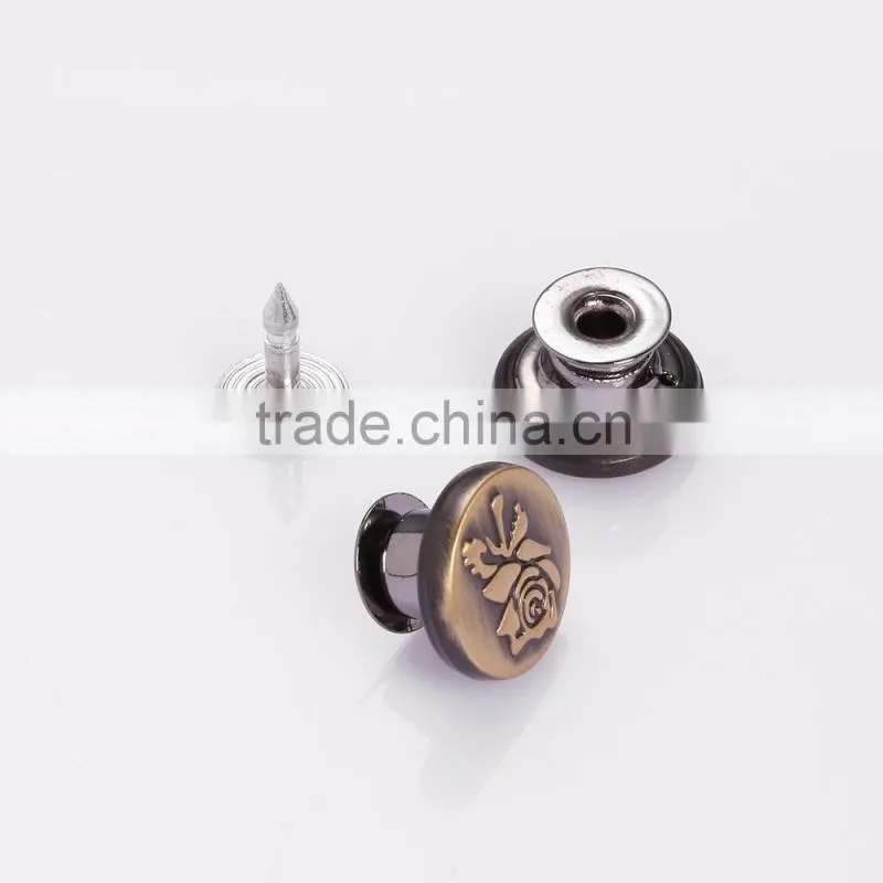 Moving metal jeans buttons denim jeans button screw jean button