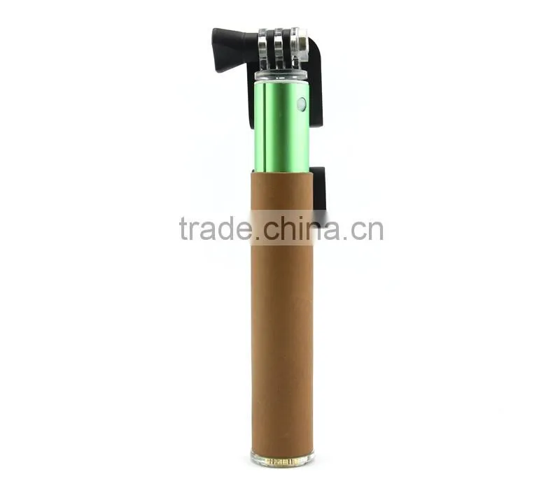 new design handheld selfie stick with leather handle