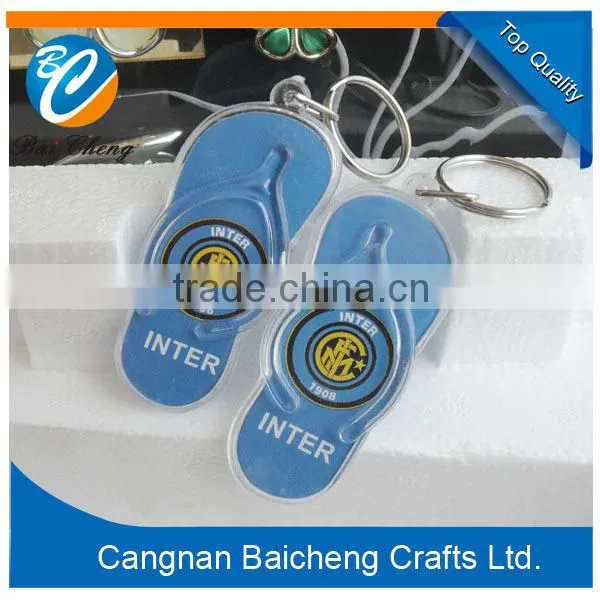 2016 Hot sale acrylic slipper shaped keyring with cheap price